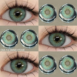 GETADME Lentes de contacto de colores EYESHARE con lentes azules para miopía graduadas con lentes grises para alumnos, lentes marrones, moda anual