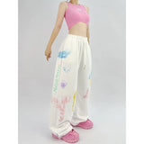 Getadme Y2K Streetwear Sweatpants Women Korean Fashion Graffiti Wide Leg Sports Pants Oversize Kpop Hip Hop Jogging Trousers Femmes