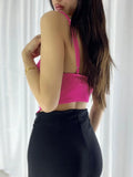 Getadme-Women's Elegant Tops New European and American Trend Casual Hundred Slim Camisole Pointed Hem Tank Top