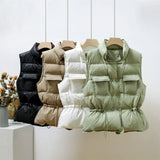 Getadme-New Light Down Vest Women Short Vest Windproof Lightweight Warm Waistcoat Female White Duck Down jacket Coat Sleeveless