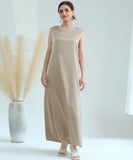 GETADME 베이직 플레인 언더 새틴 아바야 이너 드레스 고품질 화이트 민소매 슬립 드레스 화이트 플레인 이드 라마단 이슬람 의류