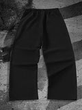 GETADME Men's Key Print Straight-Leg Sweatpants Loose Fit Four-Season Unisex Streetwear Casual Pants mens pants sweatpants