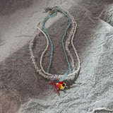 GETADME Boho Kpop Colorful Sugar Star Tassel Pendant Choker Necklace for Women Sweet Love Heart Chain Aesthetic Y2K Jewelry Accessories