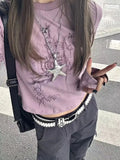 Getadme-Y2k Harajuku Graphic T Shirts Women American Retro Grunge Streetwear Kpop Print Long Sleeve Slim Tees Tops 2000s Spring