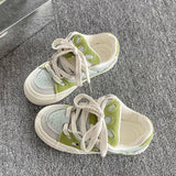 GETADME Women's Casual Shoes 2025 Spring New Fashion Cross Tied Height Increase Platform Sneakers Breathable  Comfortable Non Slip Flats