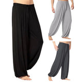 GETADME Women Men Harem Pants Modal Yoga Loose Long Pants Belly Dance Boho Sports Wide Trousers Quick Dry Sweatpants Yoga Clothing