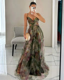 GETADME Sexy Hollow Out Party Dress, Women Summer Loungewear Fashion Printing Maxi Dress, Sleeveless Lace-Up Ladies Dress Vestido