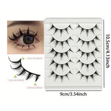 GETADME Anime-Inspired False Eyelashes, 5 Pairs Cartoon Eye Faux Lashes, Dramatic Look Demon Style, Volumizing & Lengthening