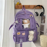 GETADME Large Capacity High School Student Backpack Ins Japanese Style Junior High School Student Schoolbag Female Korean Style Chic