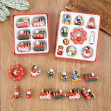 GETADME Wooden Train Pendants Christmas Tree Mini Hanging Doll Ornaments Decoration for Home 2025 Navidad Noel Xmas New Year 2025 Gifts