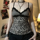 GETADME Vintage Brown Crop Top Women 2026 New Printed Sleeveless Slim Tank Tops Summer Y2K Sweet Cute Casual Streetwear Woman Clothing