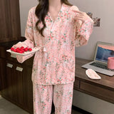 GETADME Sleeping Wear for Woman Pajamas Set Ensemble Pyjama Femme Ladies Pyjamas Femmes Sexy’ Homewear Home Set Female Pajama Women Suit