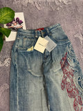 GETADME Y2K American New Pattern Embroidery Baggy Jeans Men High Street Vintage Hip Hop Fashion Casual Joker Couple Wide-leg Pants