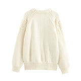 GETADME Winter new fashion women's casual avant-garde design sense European and American pullover knitted sweater sweater sweater