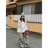 GETADME ZHIZOU Women Gothic Baggy Y2k Jeans American 2000s Style Embroidery Jean Pants Vintage Harajuku Oversize Denim Trousers Autumn