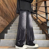 GETADME Autumn And Winter Dye Jeans Mens Denim Jeans New Casual Jeans Straight Leg Pants Baggy Pants Hip-Hop Pants