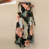 GETADME 11 Colors Women's Summer High Waisted Lace-Up Sexy Wrap Midi Skirt Korean Trendy Beach Elastic Waist Solid All-Match Skirt