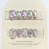 GETADME 10Pcs Handmade Gothic Short Press on Nails Rhinestone Round Manicure Decoration Wearable Full Cover with Design Acrylic Nail Tip