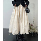 GETADME fluffy skirt, spring 2025 new umbrella skirt for women, high waist and thin medium and long versatile cloud skirt for women