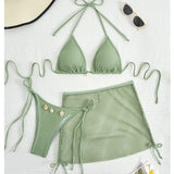 GETADME New Sexy Bikinis Female Swimsuits Women Three-Piece Swimwear Beach Swimming Wear Bathing Suits Brazilian Bikini Set Pool Bather