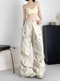 GETADME Korean Trendy Cool Print Women's Pants Street Personality Y2K Design Pants for Women Autumn New Casual Sweet Popular Trousers