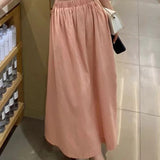 GETADME 투피스 스커트 여성 여름 신상 프랑스 기질 부드러운 바람 정장 버블 슬리브 티셔츠 탄력 허리 A 스플릿 스커트