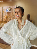 GETADME 2025 New Women's Sequins Kimono Style Jacket Fashion V Neck Long Sleeve Lace Up Casual Coats Autumn Female High Street Outerwear