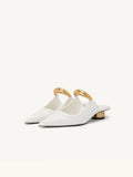 GETADME Pointed Toe Women's Slippers 2025 Summer Fashion Shallow Mouth Women's Mules Comfortable Wear Outside Ladies One Word Drag