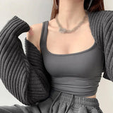 GETADME Open Front Solid Color WomenBolero Shrug Cardigan Cropped Casual Bolero for Everyday Date Nights Parties
