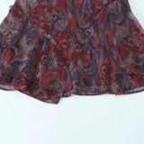 GETADME ZBZA 여성용 메탈릭 라인 미니 스커트 하이웨이스트 러플 A라인 사이드 지퍼 숏 스커트 봄 여름 신상품 캐주얼 시크 스커트