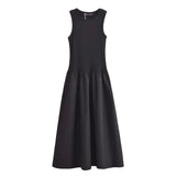 GETADME Dresses Summer Women's 2025 New Chic Slim Simple Elegant Holiday Dress Street Women's Comfortable Youth Dress