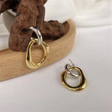 GETADME Geometric Contrast Color Splicing Earrings Simple Irregular Alloy Drop Earring For Women Fashion Jewelry Women’s Gift Accessorie