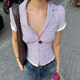 GETADME Vintage Tie-Up Ruffle Hem A Line Skirt Cottage Plaid Low Low Rise Midi Skirt Women Gingham Loose Tiered Skirt Y2k Streetwear