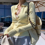 GETADME Tonngirls 한국 스타일 니트 티셔츠 여성 긴팔 스키니 스트리트웨어 풀오버 가짜 투피스 탑 패션 가을 겨울 탑