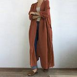 GETADME New Casual Women's Long Sleeved Shirt Dress Versatile Long Windbreaker Jacket Spring/summer 2025