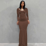 GETADME 2025 Summer Dresses For Women Sexy Spaghetti Strap Black Long Dress Y2k Sleeveless Solid Skinny Bodycon Trumpet Maxi Vestidos