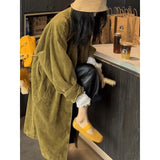 GETADME 봄 가을 겨울 신상 프랑스 고급 니치 디자인 한국 스타일 볶음 레트로 코듀로이 윈드브레이커 재킷 여성