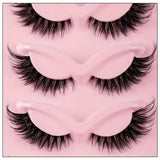 GETADME 5 Pairs False Eyelashes - Natural Long, Cat Eye Style, Winged Tips, Manga Lashes for Eye Elongation,