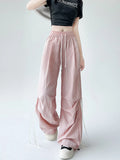GETADME Zoki Dopamine Women Summer Pants Fashion Striped Bow Loose Multicolor Cargo Pants Casual Bf Ladies Trousers New