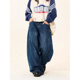 GETADME Men's Baggy Jeans Unisex Y2K Trendy Casual Wide Leg Denim Pants High Street Oversize Trousers American Style Streetwear Fashion