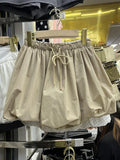 GETADME Vintage Sweet Bud Skirt Women A-line Lace-up High Waist Female Mini Skirts Faldas Ajustadas Short Skirts with Lining Dropship