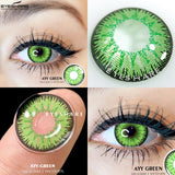 GETADME Eyeshare lentes de contato coloridas para olhos, 2 peças, anime, cosplay, lentes coloridas, azul, roxo, dia das bruxas, lentes de contato, maquiagem de beleza