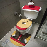 GETADME New Cute Christmas Toilet Seat Covers Creative Santa Claus Bathroom Mat Xmas Supplies for Home New Year Navidad Gift Decor 2025