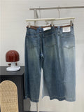 GETADME High Waist Wide Leg Denim Jeans plus Size Women's Spring Vintage Versatile Slimming High Waist Wide Leg Jeans