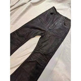 GETADME American Retro Heavy Industry High Street Coated Micro-Flared Jeans For Men And Women Black Gothic Vintage Casual Loose Jeans