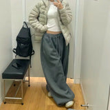 GETADME Vintage Sweatpants Women Clothes Street Hip Hop Fashion Wide Leg Pants Women Casual Loose Joggers Women Trousers