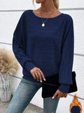 GETADME Autumn/Winter New Comfortable Casual Solid Color Sweaters Long Sleeve Round Collar Splicing Head Pullover 2025 Loose Female Tops