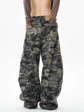 GETADME 2025 Trashy Y2K Streetwear Camouflage Baggy Cargo Jeans Pants For Women 90S Vintage Clothing Wide Leg Underwear Lady Trousers