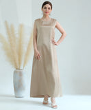 GETADME 베이직 플레인 언더 새틴 아바야 이너 드레스 고품질 화이트 민소매 슬립 드레스 화이트 플레인 이드 라마단 이슬람 의류