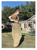 GETADME Y2K Vintage Wash Women Cargo Jeans Harajuku Scimitar Wide Leg American Retro Denim Pants Baggy Trousers Gyaru Streetwear